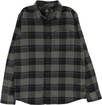 Volcom Caden Plaid Flannel Shirt - black/green - view large