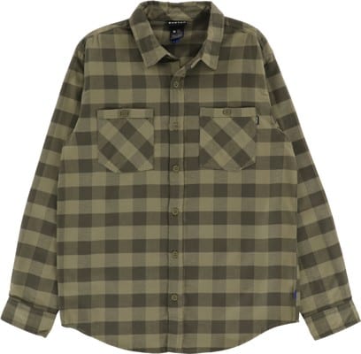 Burton Favorite Long Sleeve Flannel - forest moss buffalo plaid - view large
