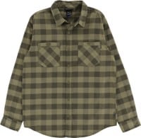 Burton Favorite Long Sleeve Flannel - forest moss buffalo plaid