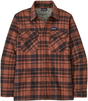 Patagonia Insulated Organic Cotton Fjord Flannel Shirt - ice caps: burl red - view large