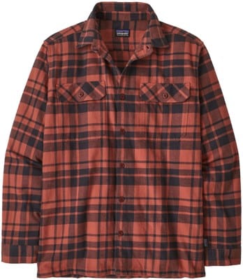 Patagonia Organic Cotton Fjord Flannel Shirt - ice caps: burl red - view large