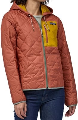 Patagonia Women's Diamond Quilt Bomber Hoody Jacket - burl red - view large