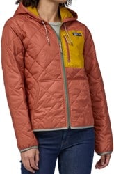 Patagonia Women's Diamond Quilt Bomber Hoody Jacket - burl red