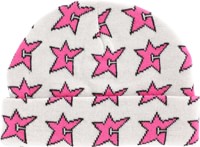 Carpet C-Star All Over Jacquard Beanie - white/pink