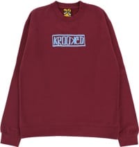 Krooked Box Crew Sweatshirt - maroon/blue