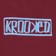 Krooked Box Crew Sweatshirt - maroon/blue - front detail