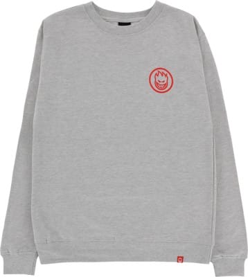 Spitfire Swirled Classic Crew Sweatshirt - grey heather/red - view large