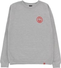 Spitfire Swirled Classic Crew Sweatshirt - grey heather/red