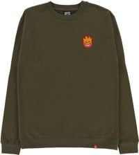 Spitfire Lil Bighead Fill Crew Sweatshirt - army/red-gold-white