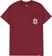 Spitfire Hollow Classic Pocket T-Shirt - maroon/white - front