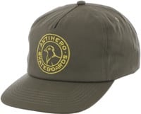 Anti-Hero Basic Pigeon Round Snapback Hat - sage/yellow