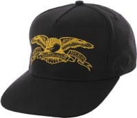 Anti-Hero Basic Eagle Snapback Hat - black/mustard