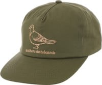Anti-Hero Basic Pigeon Snapback Hat - moss/tan