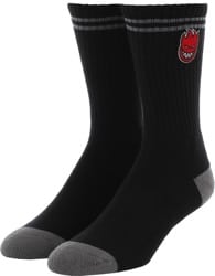 Spitfire Bighead Fill Embroidered Sock - black/charcoal/red