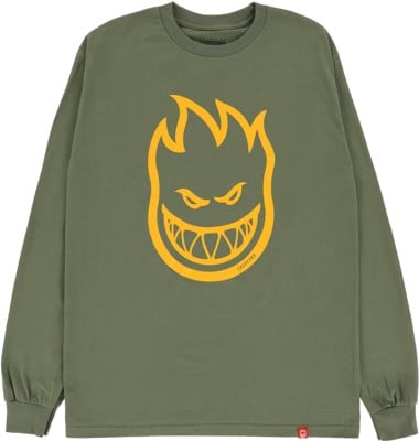 Spitfire Bighead L/S T-Shirt - military green/gold - view large