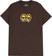 Krooked Eyes LG T-Shirt - dark chocolate/gold