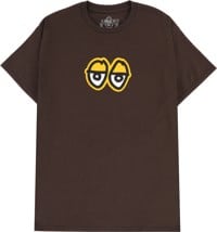 Krooked Eyes LG T-Shirt - dark chocolate/gold