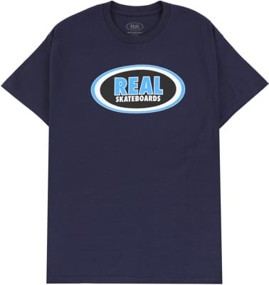 Real Oval T-Shirt - navy/blue/black-white - view large