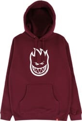 Spitfire Bighead Hoodie - maroon/white print