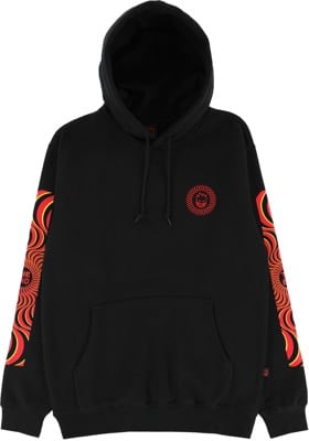 Spitfire Classic Swirl Overlay Sleeve Hoodie - black/red/red-yellow - view large