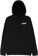 Krooked Moonsmile Raw Hoodie - black/yellow - front