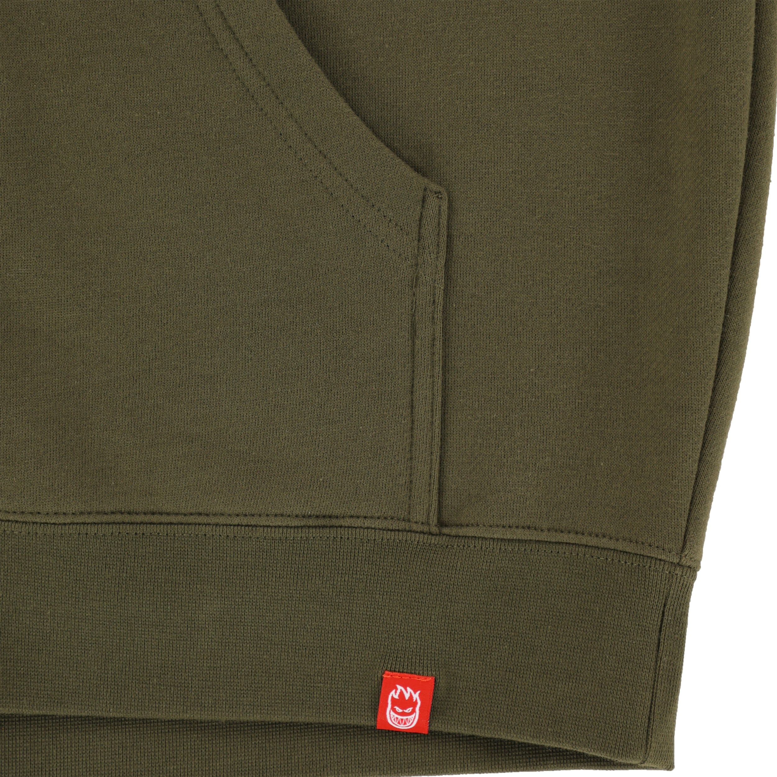 Spitfire Swirled Classic Zip Hoodie - army/red | Tactics