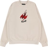 Welcome Diver Embroidered Pigment-Dyed Crew Sweatshirt - moon