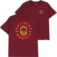 Spitfire Kids Bighead Classic T-Shirt - maroon/red-yellow
