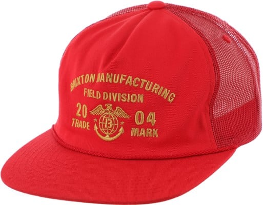 Brixton Division MP Trucker Hat - aloha red/aloha red - view large