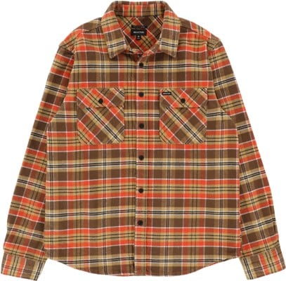 Brixton Bowery Heavyweight Flannel Shirt - desert palm/antelope/burnt red - view large