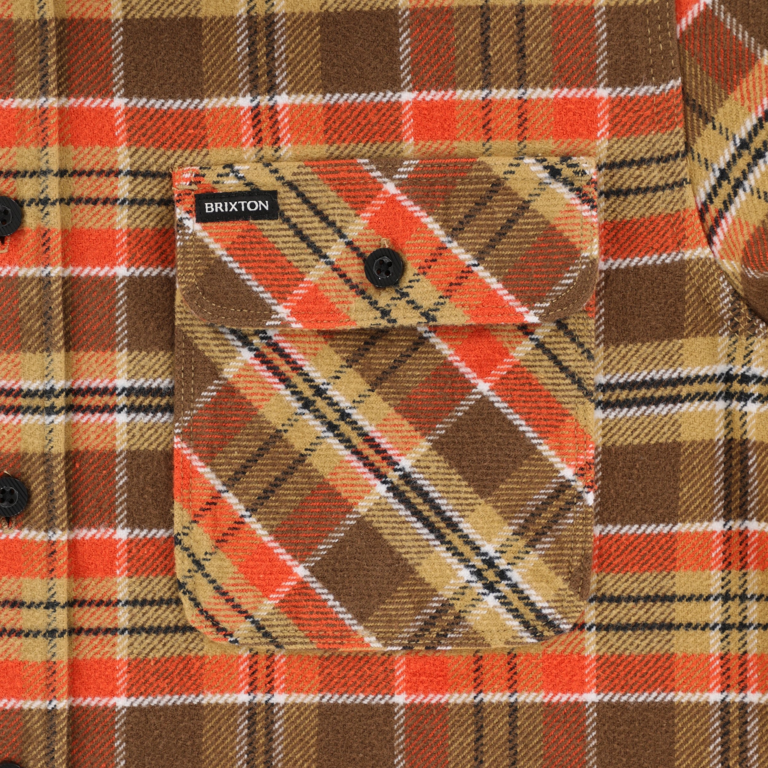 Brixton Bowery Heavyweight Flannel Shirt - desert palm/antelope/burnt ...