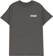 Krooked Moonsmile Raw T-Shirt - charcoal/white - front