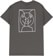 Krooked Moonsmile Raw T-Shirt - charcoal/white - reverse
