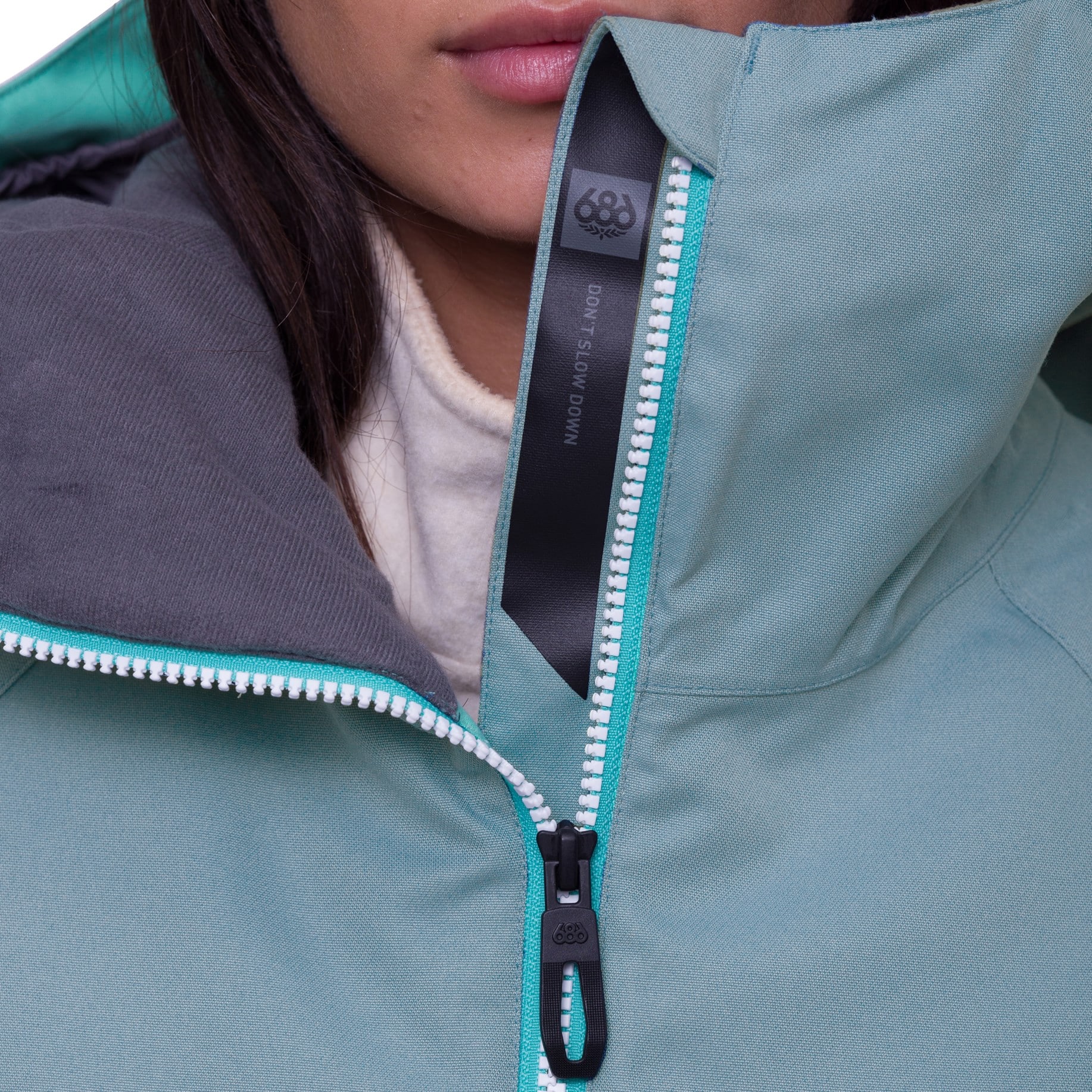 686 Women's Upton Anorak Insulated Jacket - steel blue colorblock | Tactics