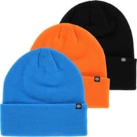 686 Standard Roll Up 3-Pack Beanie (Closeout) - bright pop