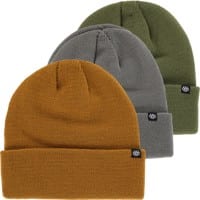 686 Standard Roll Up 3-Pack Beanie - earth tones