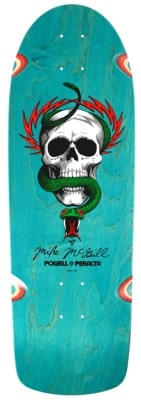 Powell Peralta McGill Skull & Snake 10.0 Wheel Wells Skateboard Deck - teal stain - view large