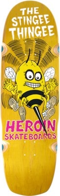 Heroin Stingee Thingee 9.8 Wheel Well Skateboard Deck - yellow - view large