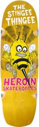 Heroin Stingee Thingee 9.8 Wheel Well Skateboard Deck - yellow