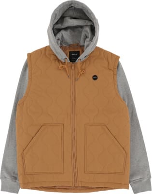 RVCA Grant Puffer Zip Hoodie - camel - view large