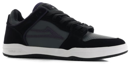 Lakai Telford Low Skate Shoes (Closeout) - black/grey suede - view large