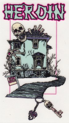 Heroin Seasonal Sticker - haunted house - view large