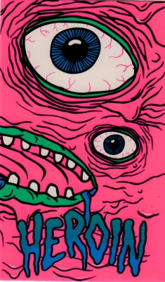 Heroin Seasonal Sticker - pink mutant - view large