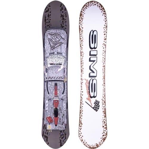 スノーボード sims nub145.5cm 2025 Sims Nub Snowboard - Red/Purple Design | Get Boards