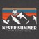 Never Summer Retro Sunset L/S T-Shirt - charcoal heather - front detail