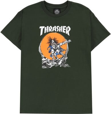 Thrasher Skate Outlaw by Pushead T-Shirt - forest green - view large