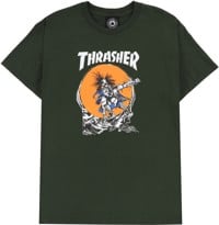 Thrasher Skate Outlaw by Pushead T-Shirt - forest green