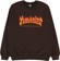 Thrasher Inferno Crew Sweatshirt - dark chocolate