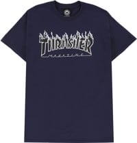 Thrasher Flame T-Shirt - navy/black