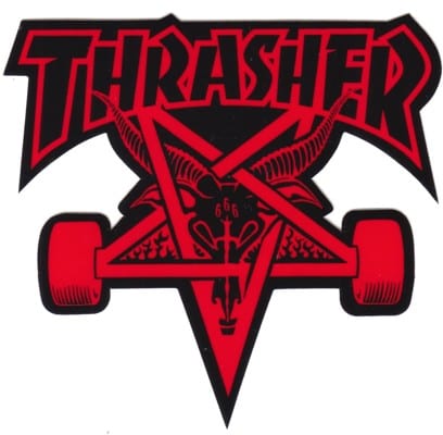 Thrasher Skate Goat Sticker - red - view large